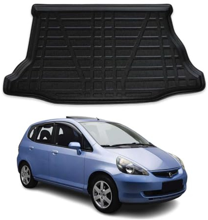 OMAC Kofferraumwanne Laderaumwanne kompatibel mit Honda Jazz 2001-2008 Gummi TPE Schwarz