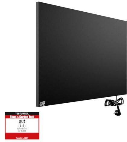 SCHMIDBAUER® Infrarotheizung - ISP T 700 Watt Tafel beschreibbar Heizung Wand/Decken Halterung Infrarotheizung