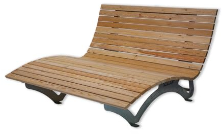 SCALANT Waldsofa Classic Inkl. Schutzhülle, Lärche, für 2-3 Personen | Sonnenliege, Wellenliege, Holzliege für den Garten, Feuerverzinkt