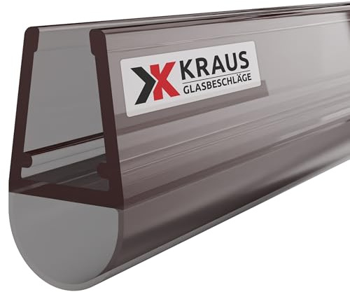 KRAUS Premium Duschdichtung DD-1 Duschtürdichtung für 6-8mm Glasstärke à 2000mm in grautransparenter Optik Duschdichtungen für Duschtüren & Duschkabinen Dichtungen vom Experten