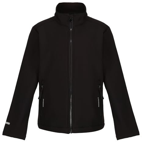 Regatta Jungen Professional Kids' Ablaze 2-Layer Softshell Jacke, Schwarz, 5-6 Jahre