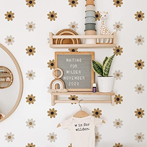 Neukids 72pcs Boho Gänseblümchen Deko Wandtattoo Blumen Wandsticker | Mädchenzimmer Wandaufkleber Wohnzimmer Kinderzimmer Babyzimmer Schlafzimmer Flur Selbstklebend Wand Aufkleber Dekoration