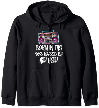 Hip Hop Hommes Femmes Garçons Old School Années 90 Born Rap Music Sweat à Capuche
