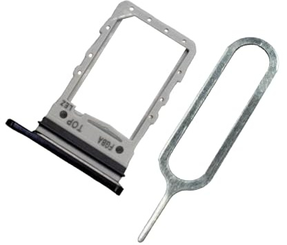 MMOBIEL Dual SIM Kartenhalter Ersatz Kompatibel mit Samsung Galaxy Z Flip4 5G - Inkl. Gummidichtung und SIM Pin - Schwarz