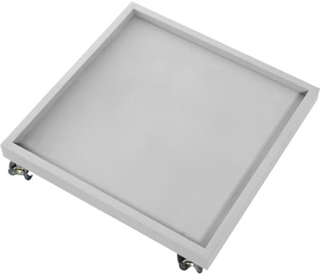 XPLKQXE Blumentopf-Paletten-Rollwagen, Pflanzen-Caddy Mit Rädern, Blumentopf-Gartentopf-Mover Für Drinnen Und Draußen, 300 Pfund Kapazität (Farbe : Weiß, Größe : 60x60cm)