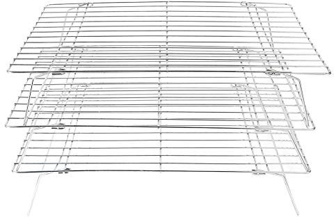 Sunicon 3 tier cooling rack, 3 tier stackable baking cooking cooling rack, non stick and stackable, easy to access, space saving, for biscuits cakes kitchen grill baking