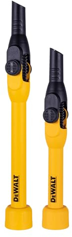 DEWALT Shop Vac Pivoting Extension Wand Kit, Flexible & Durable Wet Dry Vacuum Accessory Attachments for Hard to Reach Areas, 180° Pivoting Joint, 5 Detent Position, 19.7 & 15.7, DXVA00-1200