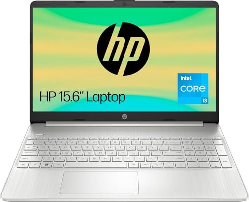 HP 15s-fq5026na 15.6 FHD Laptop (Natural Silver), Intel Core i3-1215U, 8GB RAM, 256GB SSD, Intel UHD Graphics, Windows 11 Home
