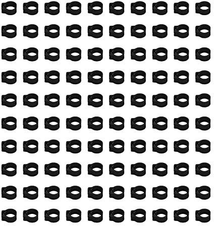 Fydun 100PCS S Leg Rings, 8mm Pigeons Identification Poultry Plastic Bird Foot Clip Pool Vacuum Hoses Bands No Words SuppliesOrange Health Supplies Band for Identify Orange (Black)