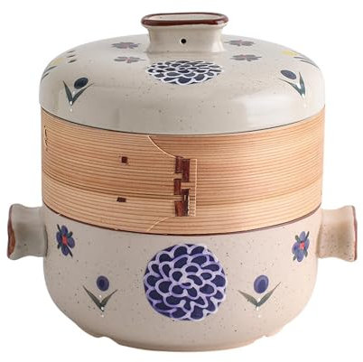 Cazuela de vapor de cerámica, cazuela de estilo japonés, olla multifunción for estofado, olla for sopa, utensilios de cocina(C,2.5L)
