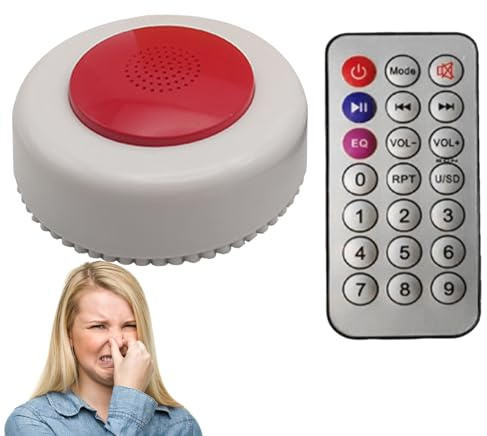 Generatore di suoni scoreggia - Giocattolo di controllo remoto, dispositivo di suoni scherzo | Comando remoto compatto e nuovo, altoparlante di flatulenza realistico con timer, strumento di scherzo