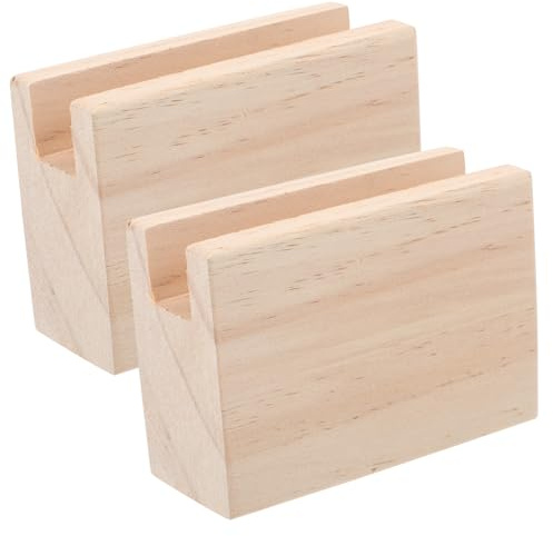 Vaguelly 2pcs Heavy Duty Wooden Bed Risers and Furniture Lifts with Anti-skid Base, 10cm Height Raised Blocks for Sofa, Desk, Chair, and Bed Frame Support in Home and Office