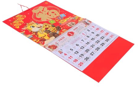 GALPADA Traditioneller Mondkalender mit Glückszeichen für Büro und Heimdekoration Feiere das Jahr Des Pferdes mit Einzigartigem Design