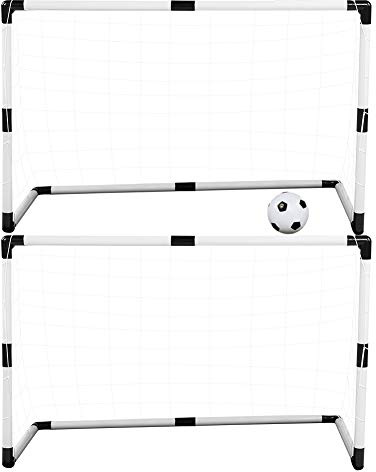 Acouto 2st/set Bärbar Inomhus Utomhussport Barn Fotboll Mål Fotboll Nätspel ToyWhite Målförmåga och Kan Främja Livet Öka De också Barns Av (fotbollsmål)