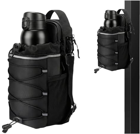 Mochila Gym Magnetica Impermeable, Bolsa Gimnasio Hombre Y Mujer con Soporte para Botella De 1.5L, Bolso Gym Cruzado con Correa Ajustable para Entrenamiento, Fitness Y Deportes Al Aire Libre