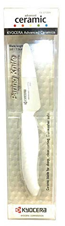 Kyocera Revolution Series 3-inch Ceramic Paring Knife, White Blade and Handle