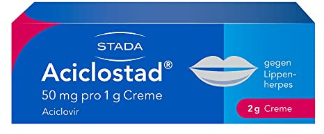 STADA Aciclostad Creme gegen Lippenherpes 2g - Matt, Parabenfrei, GVO-frei - Lindert Schmerzen und Juckreiz bei Herpesinfektionen - Creme, 2g