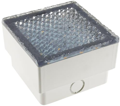 ChiliTec LED Bodeneinbauleuchte 10x10cm Pflasterstein, Warmweiß | 230V, IP67 Wasserdicht, Begehbar & Befahrbar, Für Einfahrt Terrasse Garten