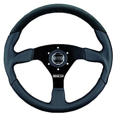 Sparco Universelles Sportlenkrad 'L505' - Schwarz Leder - Diameter 350mm Schwartz