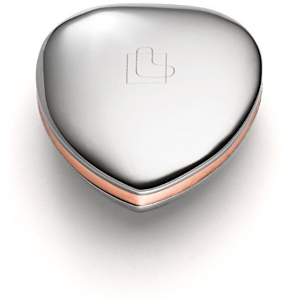 Lunavit Power Heart Duo, Magnetherz aus Edelstahl und Kupfer, für Rücken, Nacken und Gelenke, 1 Neodym Magnet mit 3000 Gauß, kleine Geschenkidee für Frauen und Männer
