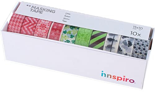 INNSPIRO Set mit 10 Masking Tape Washi Serie deco