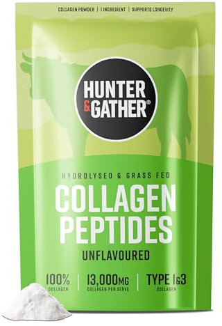 Hunter & Gather Bovine Collagen Powder 400g | Pure Unflavoured Premium Hydrolysed Bovine Collagen Peptides Powder for Hair Skin Nails Muscles | Collagen Supplements for Women and Men