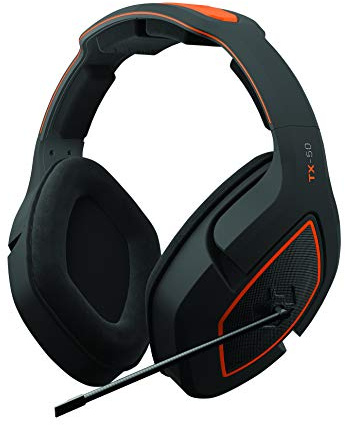 Gioteck TX50 - Casque Gaming PS5 Filaire - Micro Antibruit et Contrôle du Volume - Son Surround - Cable Jack 3.5mm - Casque Gamer Compatible avec Switch/PS4/PS5/Xbox One/Series et PC (Noir/Orange)