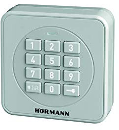 Hörmann Wireless Code Button FCT3-1 BS (868 MHz, for Controlling up to 3 gate Drives, Illuminated Keyboard, Colour RAL 7040) 4511856, Gray, info@hoermann.de