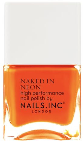 Nails Inc Be Your Inc.redible Self, Walker's Court, Orange, Neon, No Chip, Long Lasting, Quick Dry, Air Dry, Professional Manicures & Pedicures, Fingernails & Toenails, Vegan Nail Polish, 14 ML
