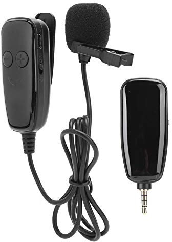 Wireless Lavalier Lapel Microphone, UHF Omnidirectional Recording Mic with Clip-on Lapel Mic for Youtube,Interview,Vlog,Video,Live Interview with TypeC Adapter Cable