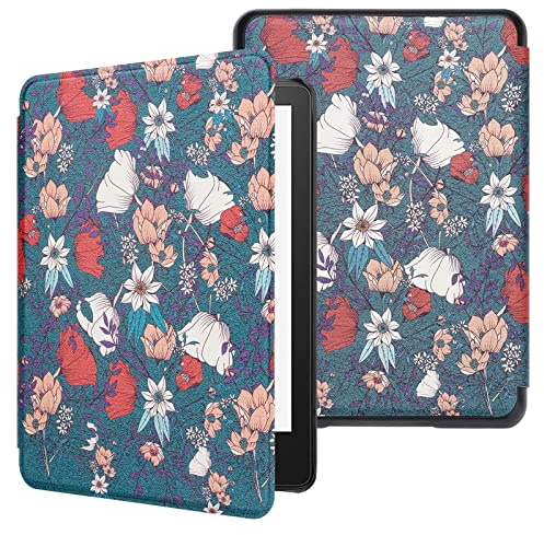 WALNEW Hülle für 6.8 Zoll Kindle Paperwhite 11th Generation (Model No. M2L3EK & M2L4EK), Lightweight Kunstleder Schutzhülle Smart Cover mit Auto Sleep/Wake Funktion