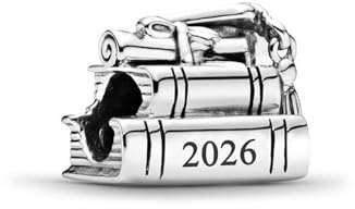 Abschluss-Geschenke für Sie 2025, 925er-Sterlingsilber, für Abschlussbücher, Charm-Perlen, passend für originale Pandoura-Armbänder zur Schmuckherstellung, Sterling-Silber, Silber