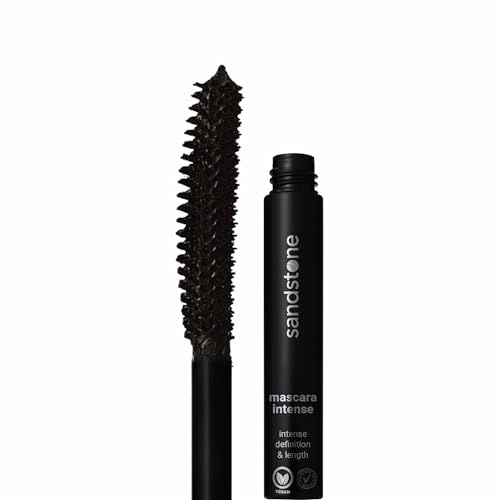 Sandstone Scandinavia Hypoallergene Mascara Intense Braun | Allergikerfreundlich & Wischfest Wimperntusche für Volumen, Intensität und Lange Wimpern | Für allergiker geeignet