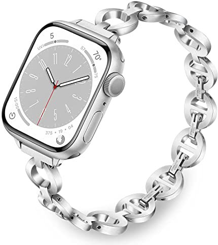 TRUMiRR Kompatibel mit Apple Watch 10 42mm/Apple Watch 9 Armband 41mm 40mm 38mm für Damen/Herren, Mesh Gewebte Edelstahl Uhrenarmband Metall Armband für Apple Watch SE/iWatch Series 9 8 7 6 5 4 3 2 1