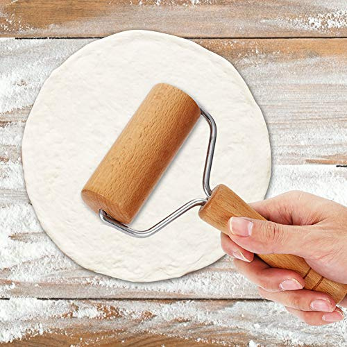 Nudelholz Nudelholz Teigroller Teigroller Silikon,Gebäck Nudelholz,Nudelholz Gebäck Und Pizza Bäcker Roller Backen Küchenutensilien Aus Holz (Stil 2)