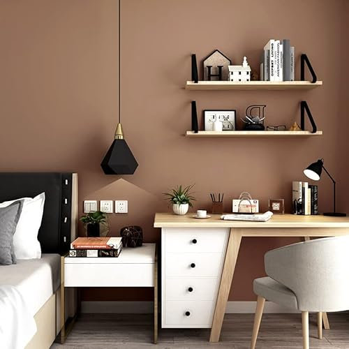 SAIMEYI Vliestapete In Kaffee, Braune Einfarbige Tapete. Wallpaper Für, Schlafzimmer, Cafe, Wohnzimmer.