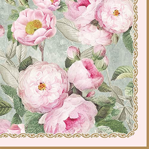 20 Servietten Rosa Rosen in Blüte | Blumen | Garten | Sommer | Tischdeko | Decoupage | Serviettentechnik 33x33cm