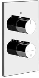 Gessi Emporio Via Tortona Fertigmontageset für UP-Thermostat mit Absperrventil, 38792, Farbe: Chrom
