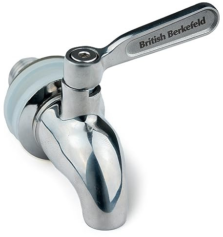 British Berkefeld Stainless Steel Gravity Tap | Fits 6, 8.5, 12L Gravity Cans | Improve Flows & Control | Leak Proof Design