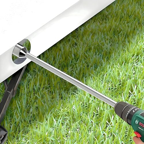 Double Dragon, 30cm Caravan Corner Steady Jack Leg Winder Drill Adaptor Attachment - 19mm Caravan Stand Jack Extension Socket Adapter, 19mm Socket, 30cm Hexagonal Shaft, For caravans and mobile homes