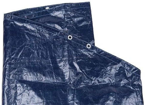 PLK Oval Poolabdeckplane | 9,1 x 4,6 m | Blau-Schwarze | Hohe Lichtundurchlässigkeit | Anzjähriger Gebrauch | Ausgezeichnete Beständigkeit gegen Schäden | Verstärkter Ösen & Spannleine | 125 g/m2