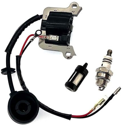 BOOSTI Zündspule mit Zündkerze Benzinfilter für Zipper ZI-MOS145JAK (ZI-MOS 145 JAK) Motorsense Freischneider