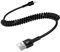 Spiralkabel USB A auf Lightning Kabel，[MFi Zertifiziert] Apple Carplay Kabel，Kurz iPhone Auto Ladekabel mit Datensynchronisation für iPhone 14/14 Pro/14 Pro Max/13/13 Pro/12/11/XR/XS/X/8/7