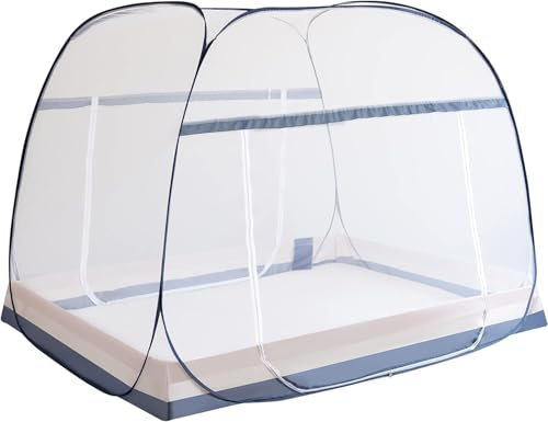 Pop Up Mosquito Net Tent for Beds,Portable Foldable Mosquito Netting Folding Design with Net Bottom,Mosquito Netting Bed Tent for Kids Girls Boys,Bed,Suit for Indoor Outdoor L77 x W47 x H59inch