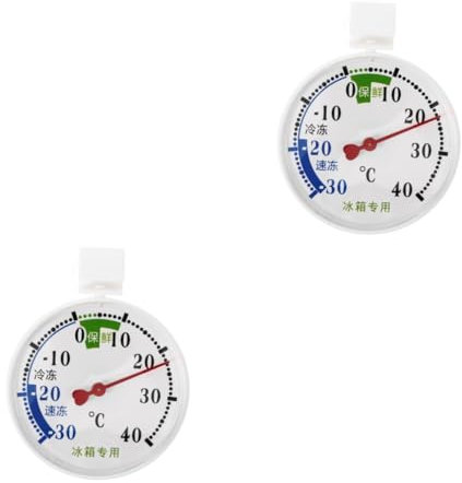 DIYEAH 2 Piezas Termómetro de Alta y Temperatura Refrigeradores y Congeladores con Sensor Ventosa Instalación Monitorear Almacenamiento Frío y Garantizar Conservación