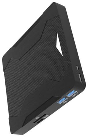 Reproductor de disco externo USB 3.0 de 4 puertos, lector de discos portátil para portátiles, sistemas de disco con tarjeta