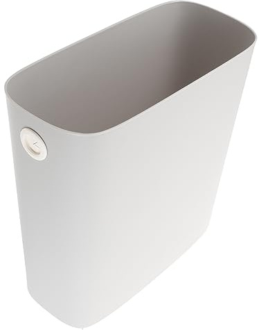 HIAKDOFT Cubo de Basura de Plástico Delgado y Estrecho Doble Capa y Gran Capacidad para Dormitorio y Baño, Diseño Moderno para Espacios Reducidos