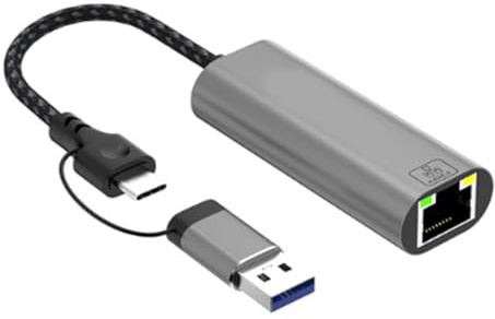 Adaptador de red USB y tipo C a RJ45 Gigabit para portátiles y escritorios, adaptador de red USB tipo C ampliamente utilizado