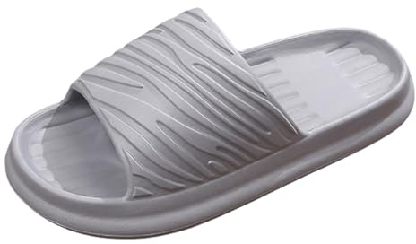 Badskor damer mjuk sula molnskor breda fötter unisex badtofflor ultralätta ergonomiska badtofflor lätta supermjuka tofflor för hem pool strand gym duschtofflor, GRÅ, 40 EU