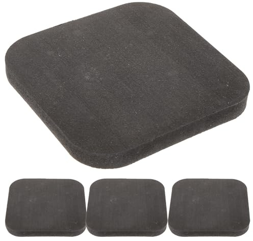 Veemoon 4pcs Rubber Shock Absorption Pads for Gym Equipment, 100mm X 100mm X 10mm Anti-vibration Mats for Treadmills, Exercise Machines, and Home Fitness Flooring Protection
